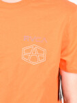 RVCA REYNOLDS Bright Orange pánské tričko s krátkým rukávem - M