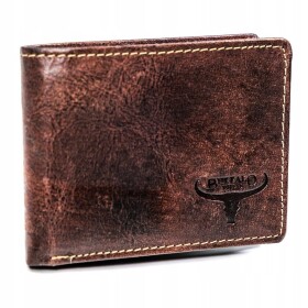 Trendová pánská menší kožená peněženka Dokl, tmavě hnědá