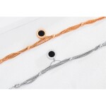 Ocelový náramek Sylva Gold - chirurgická ocel, římské číslice, Zlatá 17 cm + 4 cm (prodloužení)