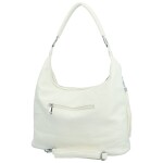 Módní dámská koženková kabelka na rameno Tiagos, bílá