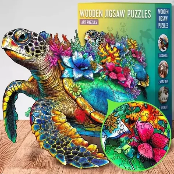 EscapeWelt Dřevěné puzzle Želva