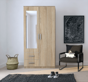 FRONTI Šatní skříň RAVENA 2D2S Dub sonoma 9915