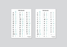 Tabulka s abecedou Comenia Script - Radana Lencová