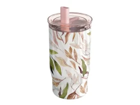 Quokka Nerezový termohrnek s brčkem Mist Falling Leaves 720 ml (40167QO)