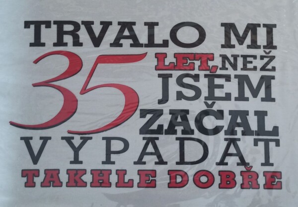 Divja Tričko - Trvalo mi 35 let, než jsem začal vypadat Velikost: XL