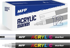 Akrylový popisovač 4 mm - stříbrný