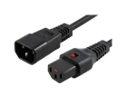 MicroConnect Prodlužovací kabel s IEC zámkem C13 - C14 1m černá (PC1024)