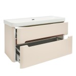 Koupelnová skříňka s umyvadlem SAT Fusion 97,5x53x45 cm pískově béžová mat SATFUSION2100BEMW SATFUSION2100BEMW