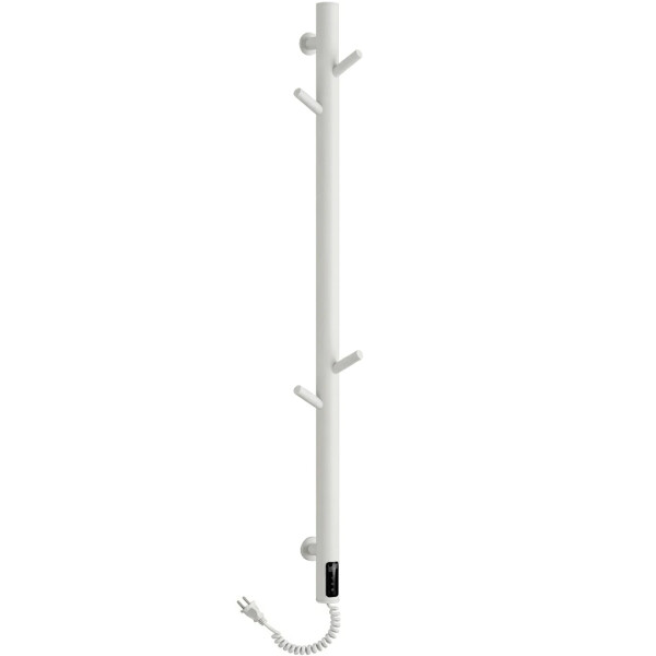 CERANO - Elektrický sušák ručníků Ramus, s displejem - 160W - bílá matná - 1400x30 mm CER-683551