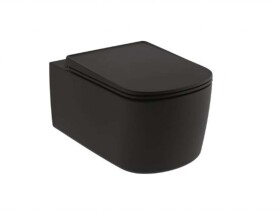 KLUDI - Resa S Závěsné WC se sedátkem SoftClose, Rimless, Spiralflush, matná černá 27WCSET39