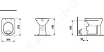 Laufen - Pro Stojící WC, 470x360 mm, s LCC, bílá H8259564000001