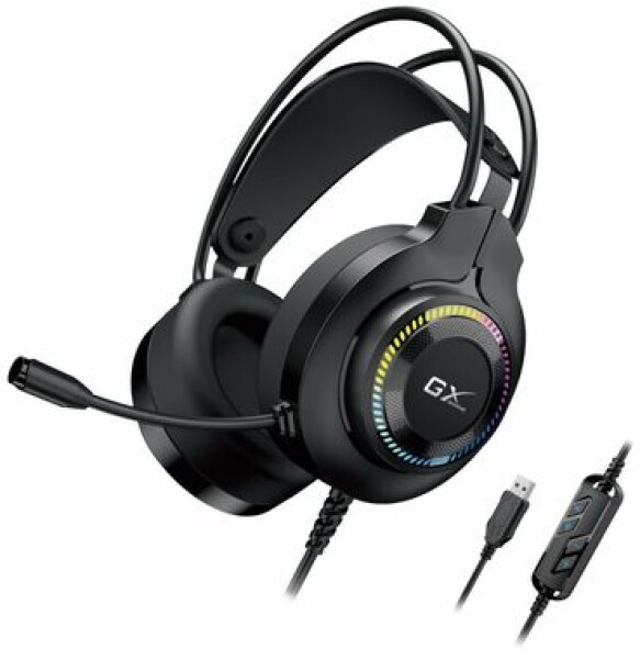 GENIUS GX Gaming herní headset HS-GX580U / USB / RGB LED / ovládání hlasitosti (31710028400)