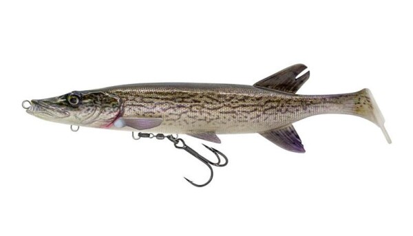 Savage Gear Gumová nástraha 3D Pike Shad Slow Sinking White Pike - 20cm 65g,Savage Gear Gumová nástraha 3D Pike Shad Slow Sinking White Pike - 20cm