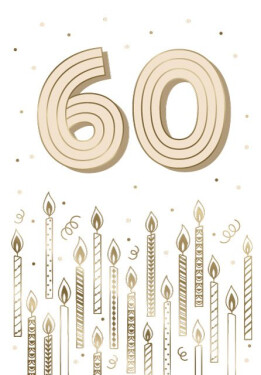 Přání k narozeninám - Zlatá ražba 60 let - Albi
