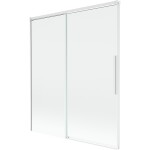 MEXEN/S - Rox vanová zástěna 2-křídlová posuvná 140 x 150, transparent, bílá 8C9-140-001-20-00