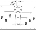 DURAVIT - DuraStyle Pisoár, zadní přívod vody, Rimless, s WonderGliss, bílá 28063000001