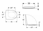 GEBERIT - Selnova WC sedátko, duroplast, Softclose, bílá 500.333.01.1