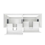 Koupelnová skříňka s umyvadlem a technickým kamenem SAT B-Way 119x50x45 cm bílá lesk BWAY2120WTKUB BWAY2120WTKUB