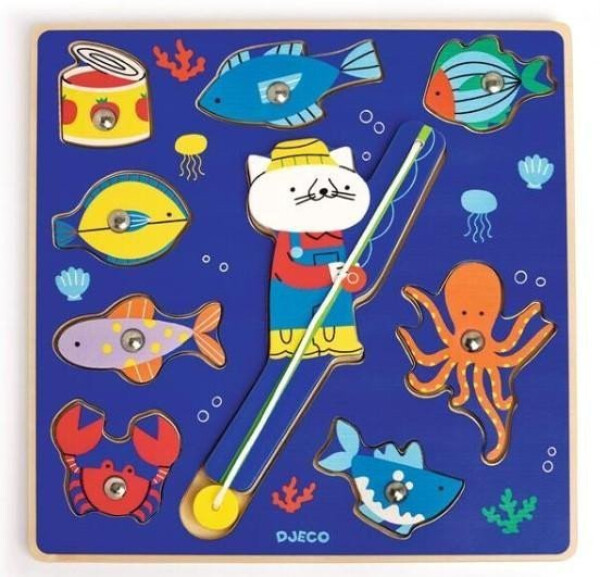 DJECO Puzzle + hra Rybaření 2v1 9 dílků
