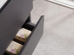 CERANO - Koupelnová skříňka Carole - antracitová + keramické umyvadlo Novo - bílá lesklá - 81x49,5x46,5 CER-142746