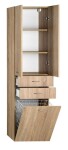 AQUALINE - ZOJA/KERAMIA FRESH skříňka vysoká s košem 50x184x29cm, dub platin 51295