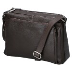 Stylová dámská kožená crossbody Robertina, čokoládově hnědá