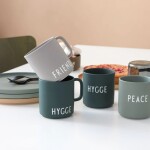 DESIGN LETTERS Porcelánový hrnek Grey Friend 300 ml, šedá barva, porcelán