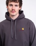 Carhartt WIP Hooded American Script Sweat Graphite L