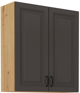 Horní skříňka Stilo 80 G-90 2F Barva korpusu: Dub artisan, Barva dvířek: Grafit