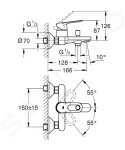 GROHE - BauLoop Vanová baterie, chrom 23603000