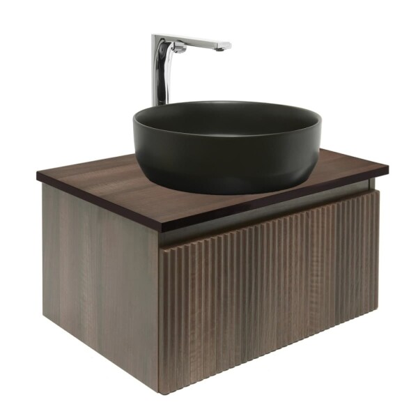 Koupelnová skříňka s umyvadlem a baterií SAT Evolution 58x30x44,8 cm ořech mat SATEVO60NADBUC SATEVO60NADBUC