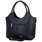 Trendy dámská koženková kabelka na rameno Stifa, tmavě modrá