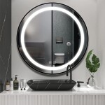 REA - Zrcadlo LED 100cm MMJ Black HOM-05549