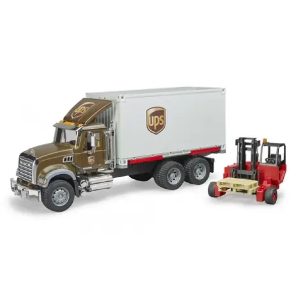 Bruder 02828 Mack Granite UPS s vysokozdvižným vozíkem / 1:16 / od 4 let (02828)