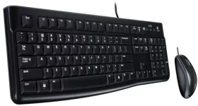 Logitech combo MK120 / Klávesnice / Myš / USB / Černá / Pan Nordic (920-002823)