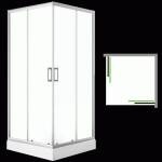 Laveo - Desna - čtvercový sprchový kout s vaničkou 80x80 cm JKDD086K