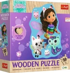 TREFL Dřevěné puzzle Gábinin kouzelný domek: Veselá Gábinka