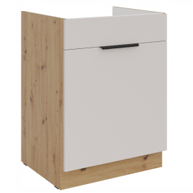 Spodní skříňka pod dřez Solea 60 ZL 1S BB - Premium Box Barva korpusu: Dub artisan, Barva dvířek: Kašmír