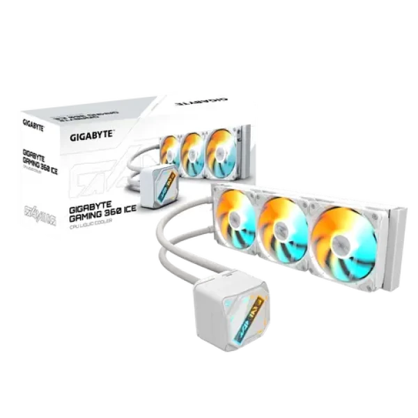 GIGABYTE GAMING 360 ICE / AIO vodní chladič CPU / 3x 120 mm / 2200 RPM @ 35.8 dB / 61.61 CFM (GP-GIGABYTE GME 360I)