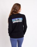 Tričko Patagonia W's L/S P-6 Logo Responsibili-Tee® Black
