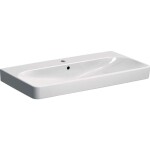 GEBERIT - Smyle Square Umyvadlo 90x48 cm, s přepadem, otvor pro baterii, bílá 500.251.01.1