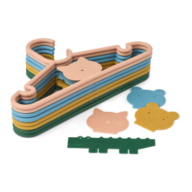 LIEWOOD Dětská šatní ramínka Falton Yuzu Multi Mix – set 8 ks, multi barva, plast