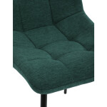 Židle jídelní, zelená látka, černý kov