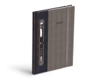 Diář 2026 T805 PU dark blue/gray s gumkou na propisku