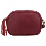 Elegantní dámská kožená crossbody kabelka Liane, vínová