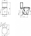 IDEAL STANDARD - Connect Freedom WC kombi mísa Plus 6, bílá E607001