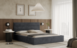 FRONTI Postel LIVO 180x200 tmavěšedá s úložným prostorem