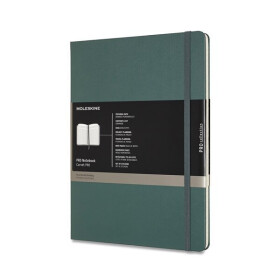 Zápisník Moleskine Professional - tvrdé desky, XL - tm. zelený