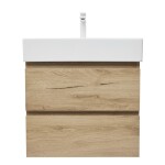 Koupelnová skříňka 2 zásuvková s umyvadlem SAT B-Way 59x50x45 cm dub mat BWAY260OAKU2BBI BWAY260OAKU2BBI