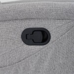 Relaxační křeslo, manuální ovládání, světle šedá látka